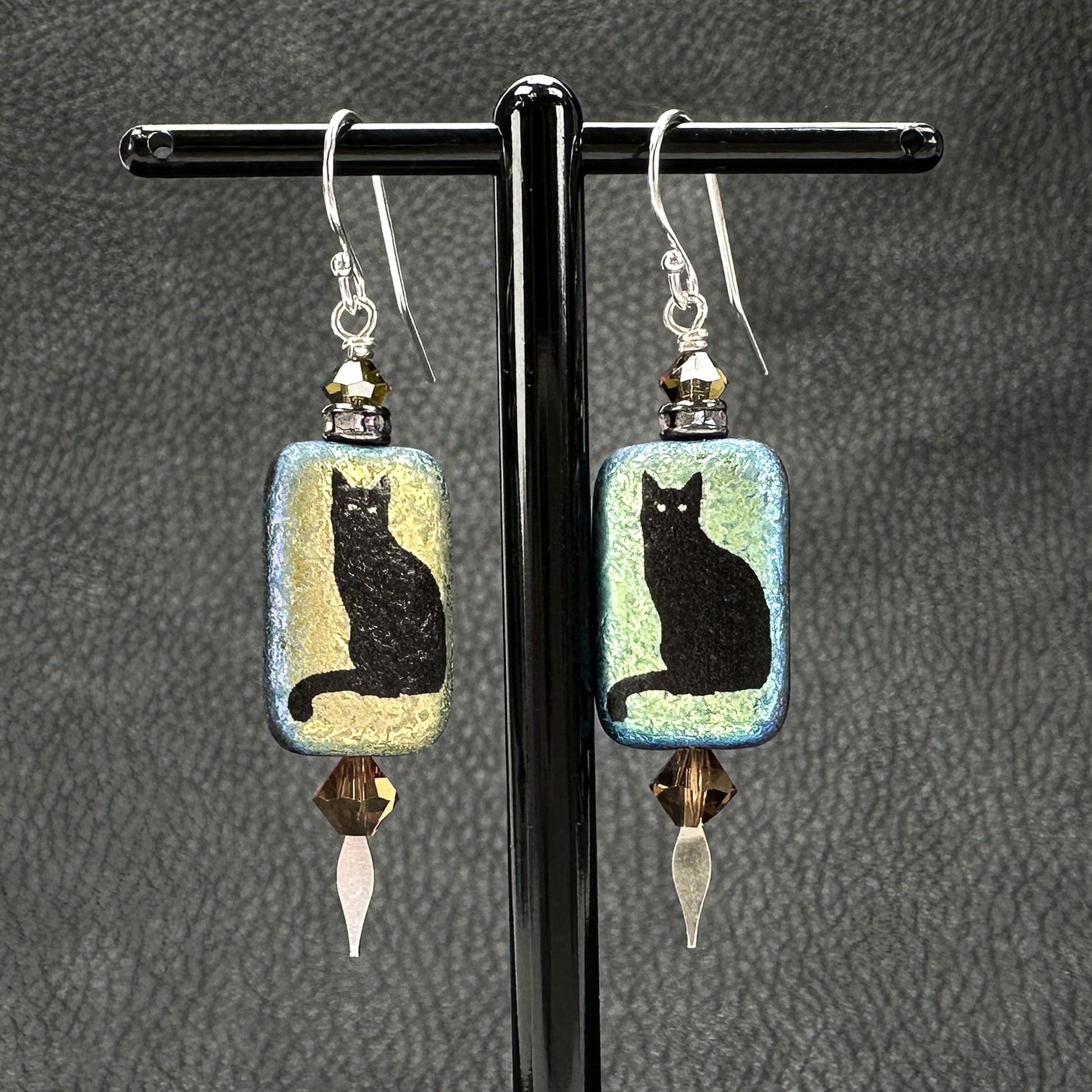 Black Cat OR Skull Earrings - 1 pair (KT286)-The Bead Gallery Honolulu