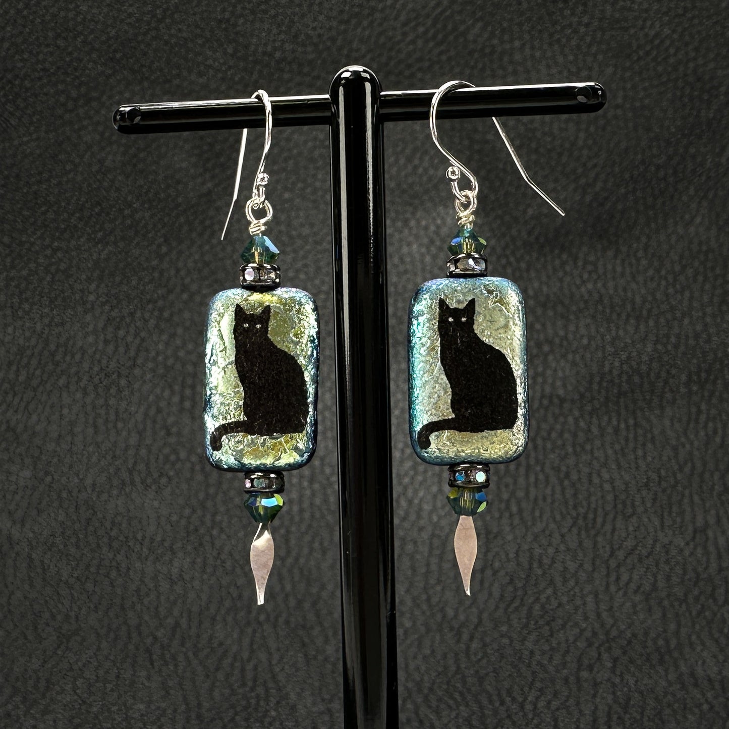 Black Cat OR Skull Earrings - 1 pair (KT286)-The Bead Gallery Honolulu