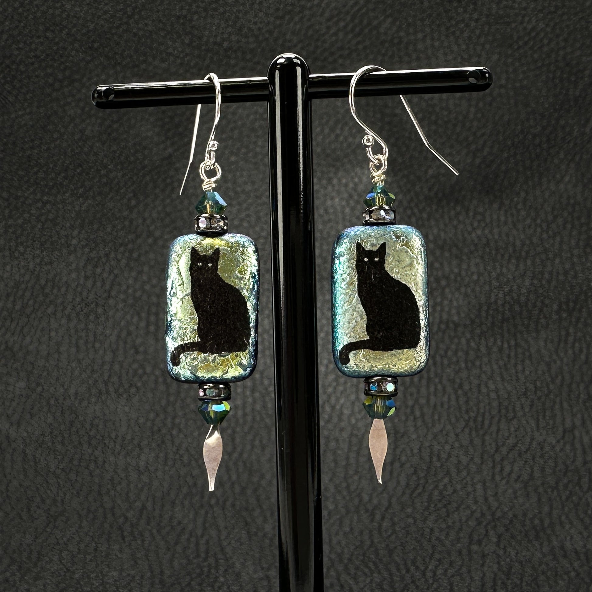 Black Cat OR Skull Earrings - 1 pair (KT286)-The Bead Gallery Honolulu
