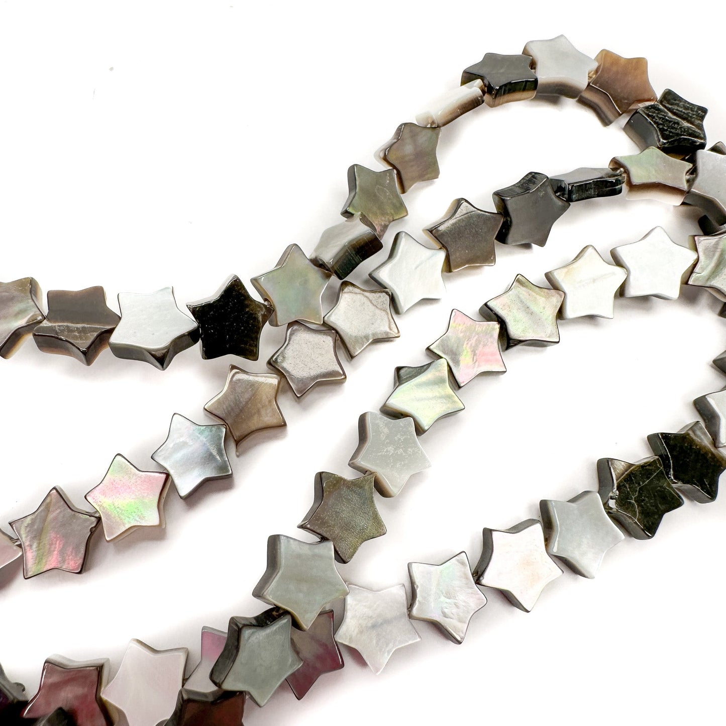 Black Mother of Pearl 8mm Star - 1 piece-The Bead Gallery Honolulu