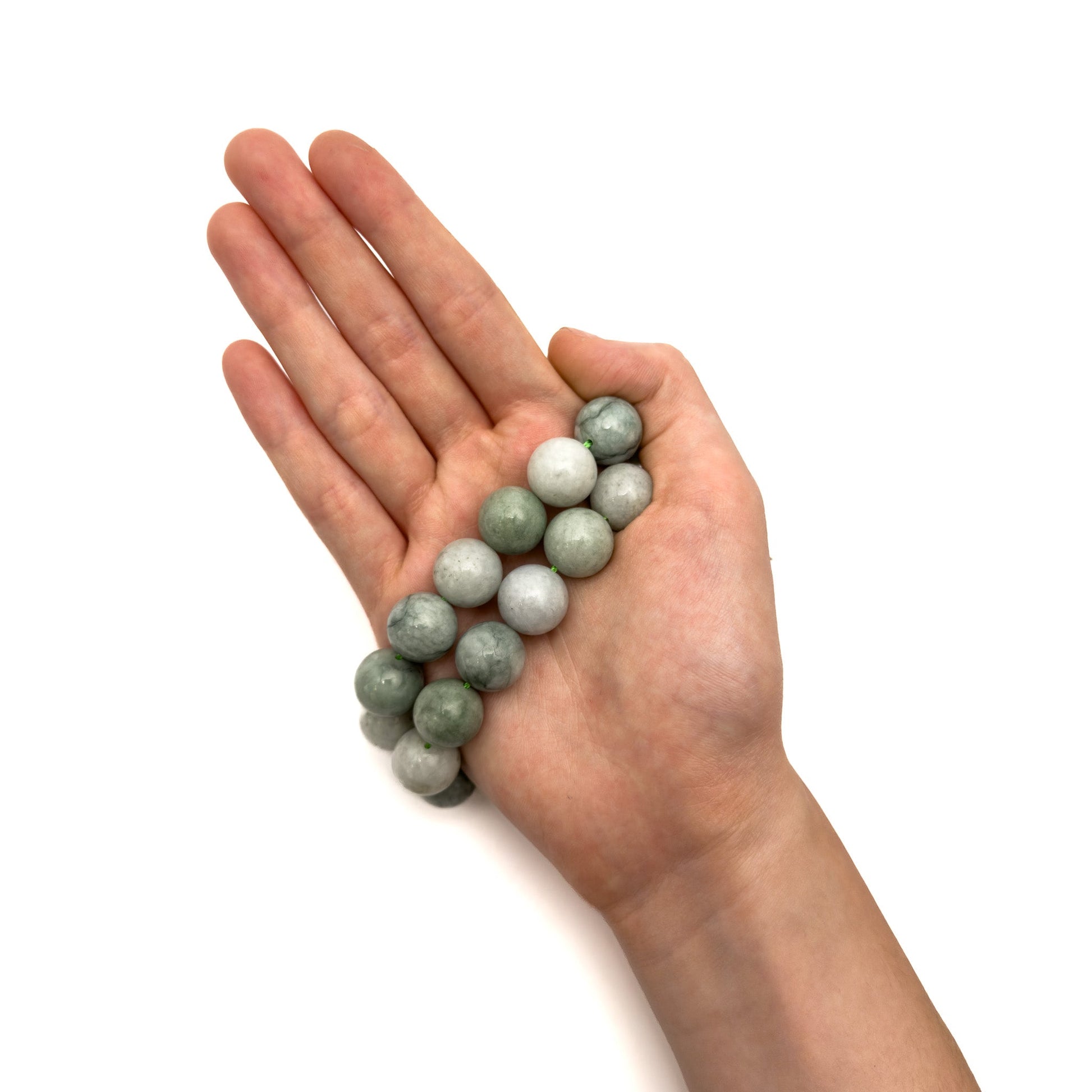 Burmese Jade 14mm Smooth Round Bead - 7.75" Strand (GEM251)-The Bead Gallery Honolulu