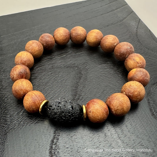 Canary Island Lava 12mm x 18mm Olive Bead - 1 pc. (P868)-The Bead Gallery Honolulu