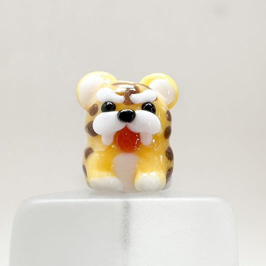 Chibi Handmade Glass Beads - Barking Tiger Ball (LB263)-The Bead Gallery Honolulu