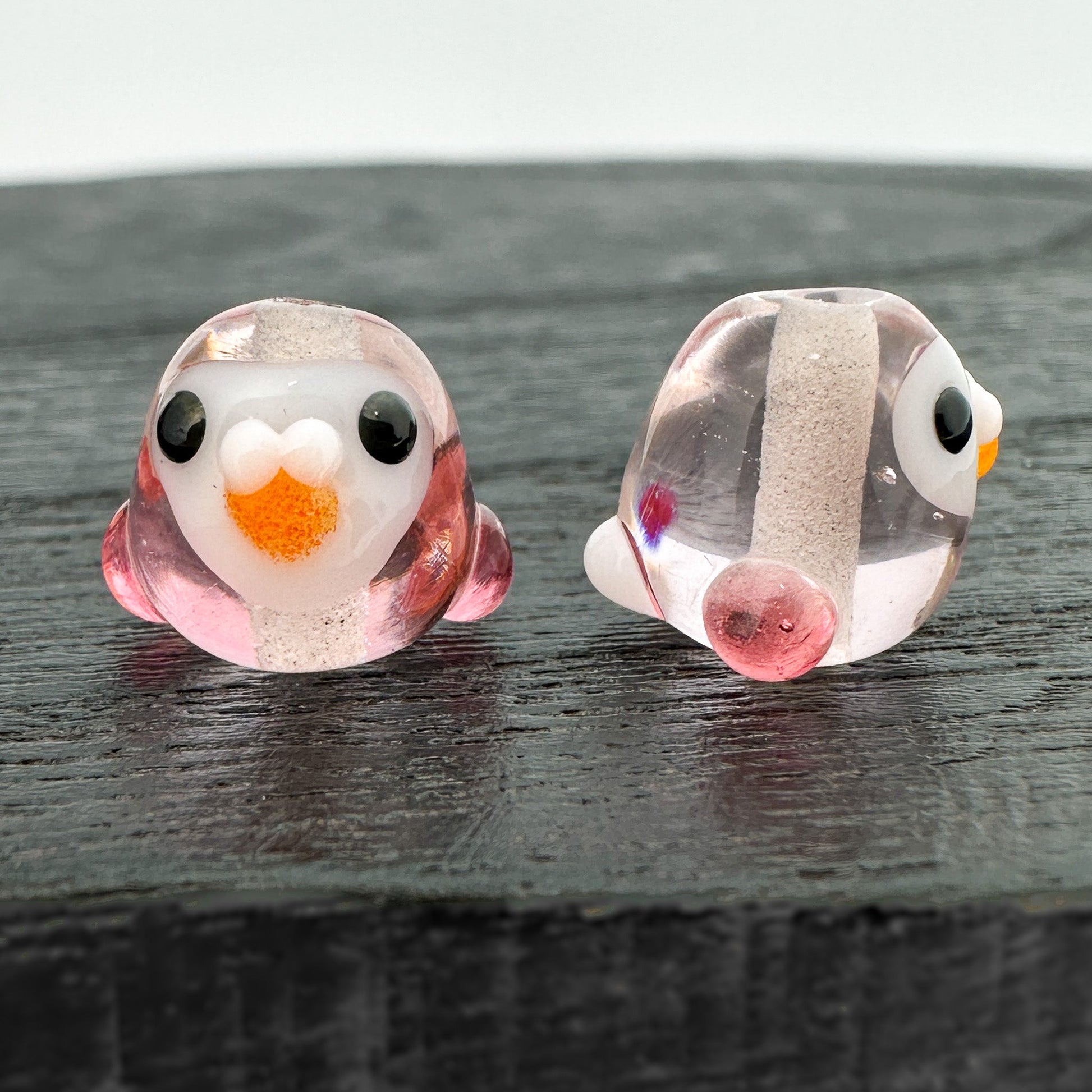 Chibi Handmade Glass Beads - Bourke's Parrot Bird (LB290)-The Bead Gallery Honolulu