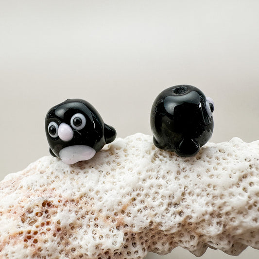 Chibi Handmade Glass Beads - Cape Penguin (LB271)-The Bead Gallery Honolulu