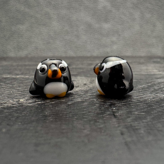 Chibi Handmade Glass Beads - Gentoo Penguin (LB285)-The Bead Gallery Honolulu
