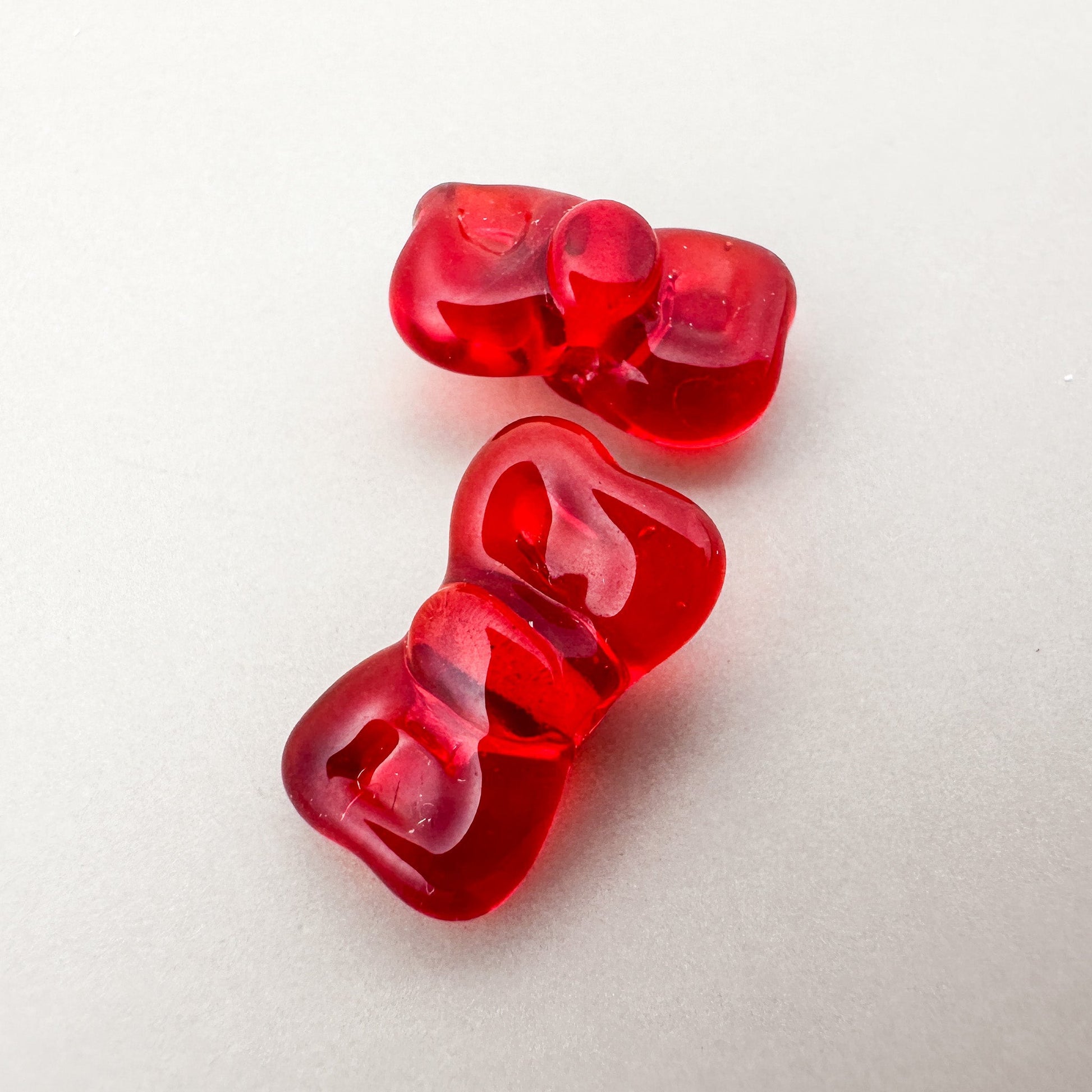 Chibi Handmade Glass Beads - Red Bow (LB284)-The Bead Gallery Honolulu