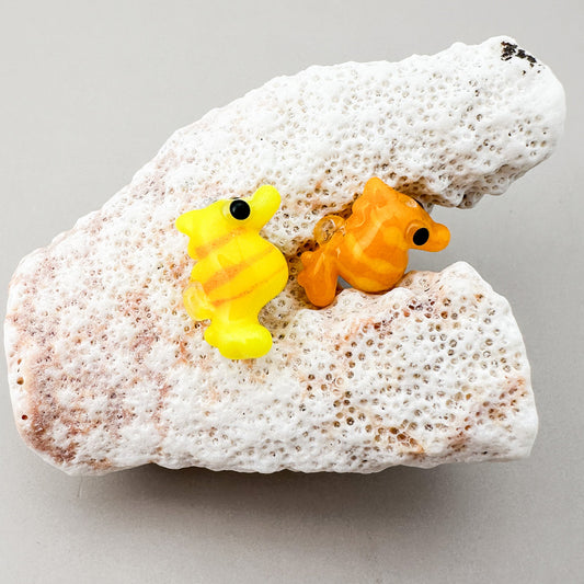 Chibi Handmade Glass Beads - Seahorse Ball (2 Color Options) (LB261)-The Bead Gallery Honolulu