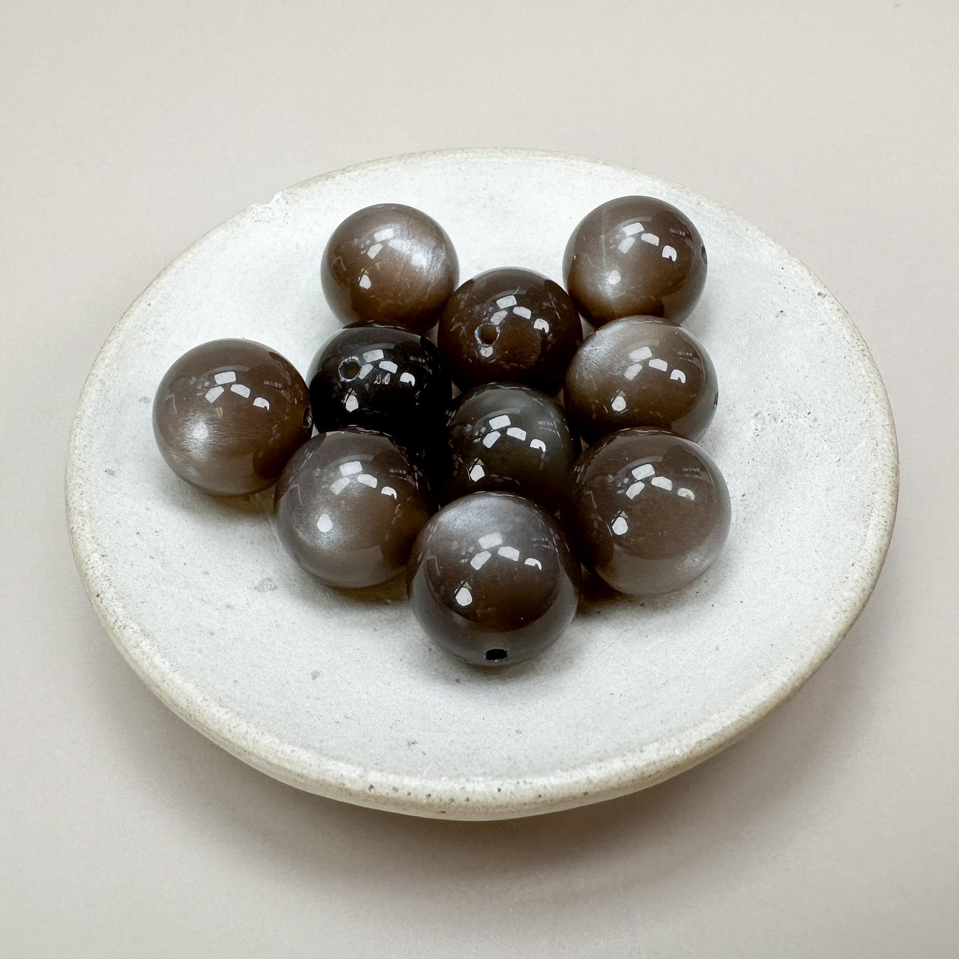 Chocolate Moonstone 12mm Smooth Round Bead - 1 pc. (P3110)-The Bead Gallery Honolulu