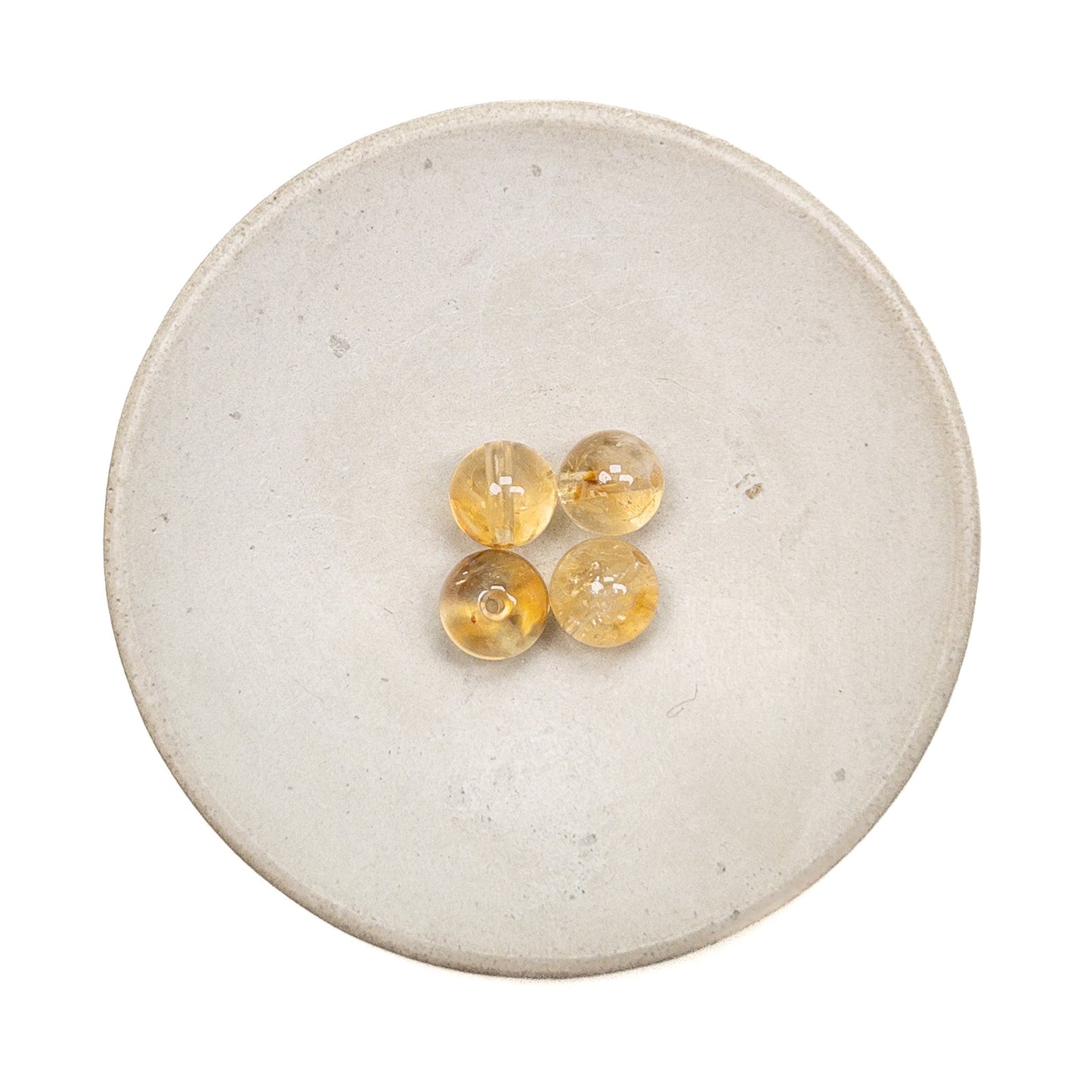 Citrine 8mm Round Bead - 1 pc. (P1604 )-The Bead Gallery Honolulu