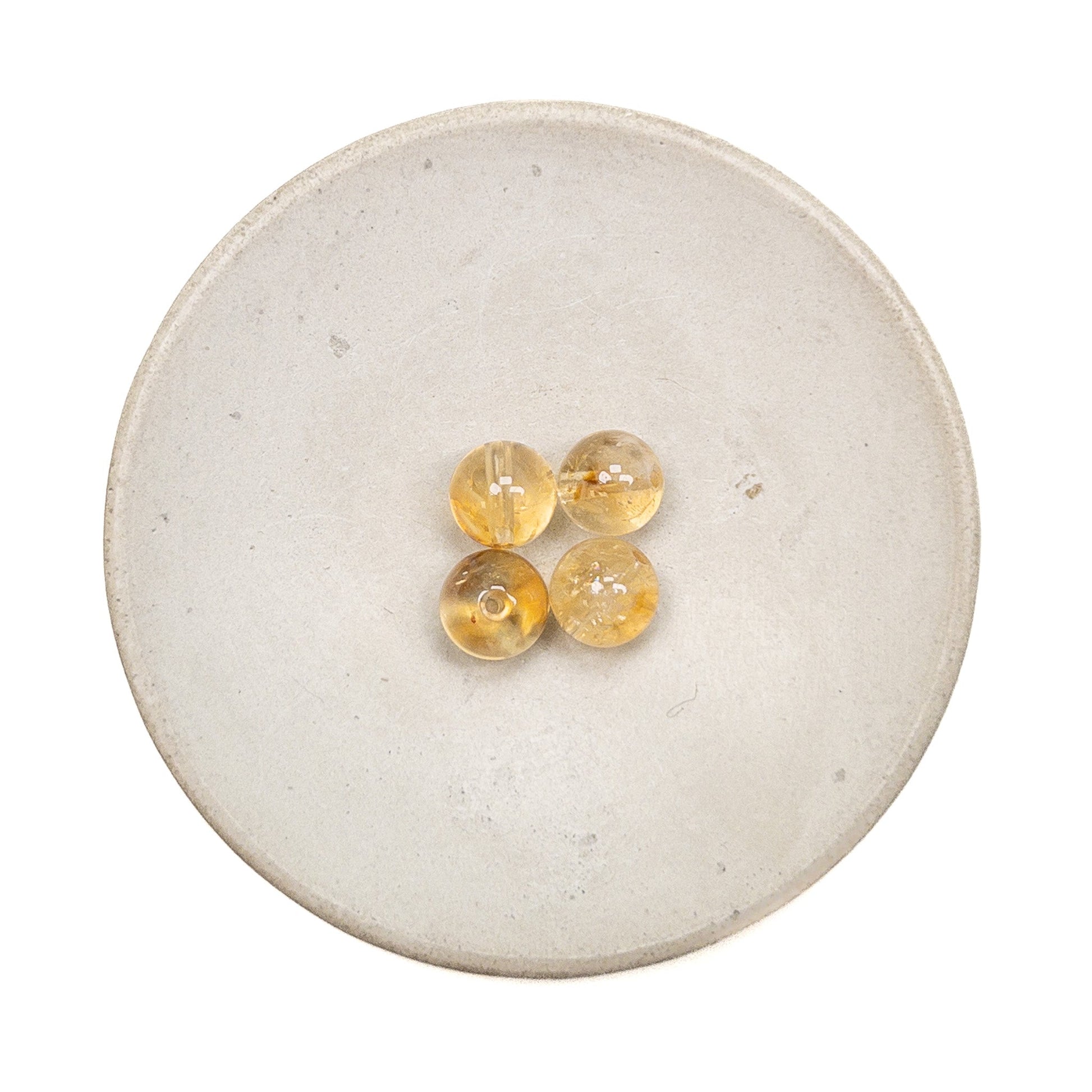 Citrine 8mm Round Bead - 1 pc. (P1604 )-The Bead Gallery Honolulu