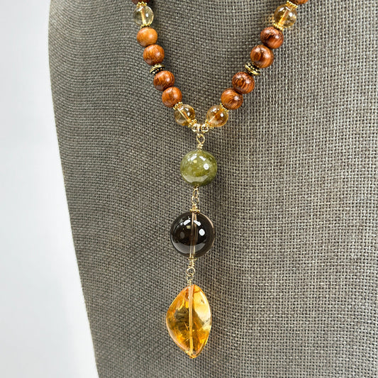Citrine, Smoky Quartz and Green Garnet Bead Mix - 3 pcs. (MIX100)-The Bead Gallery Honolulu
