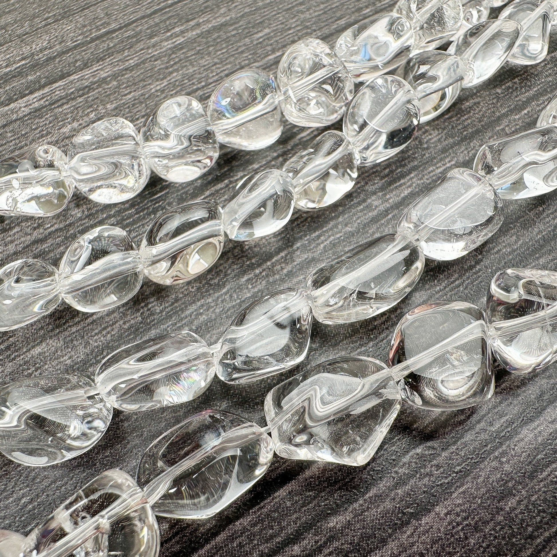 Crystal Quartz Varied Sizes Nugget Bead - 7" Strand (GEM2200)-The Bead Gallery Honolulu