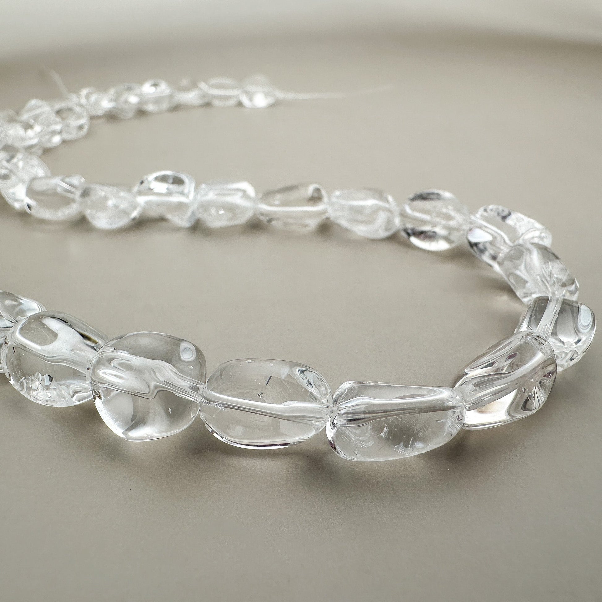 Crystal Quartz Varied Sizes Nugget Bead - 7" Strand (GEM2200)-The Bead Gallery Honolulu