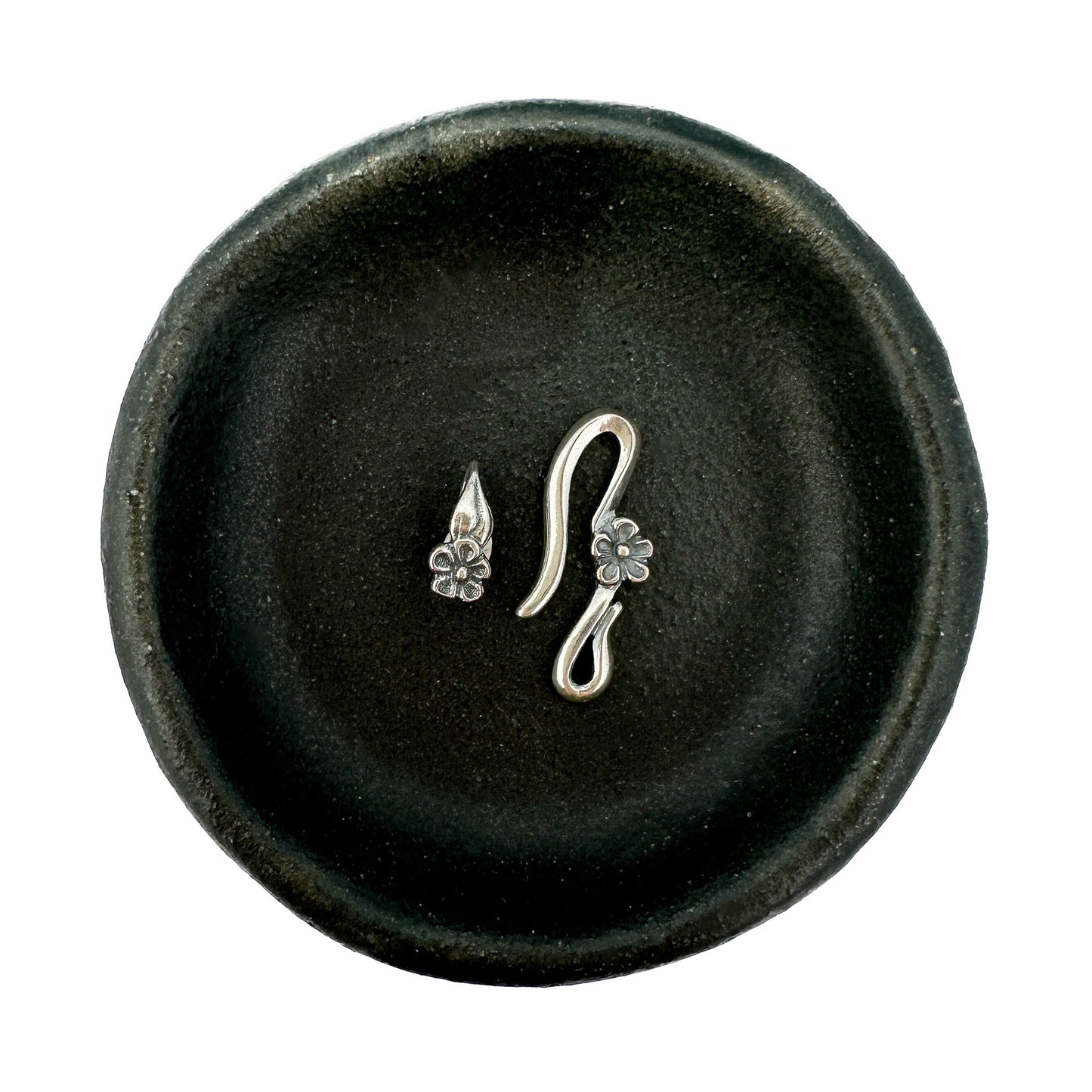 Daisy Hook and Eye (Sterling Silver) - 1 set (S1-31)-The Bead Gallery Honolulu