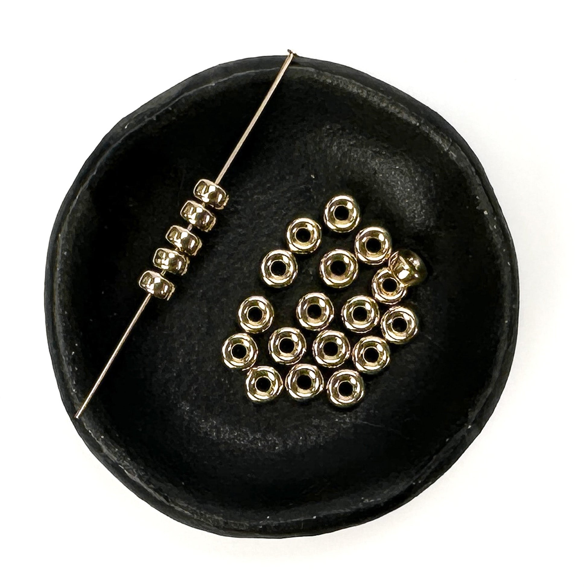 Donut Rondelle 5mm Spacer Bead (Gold Filled) - 1 pc. (M1908)-The Bead Gallery Honolulu