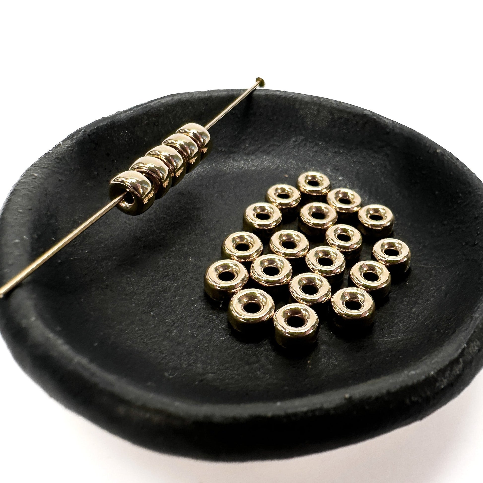 Donut Rondelle 5mm Spacer Bead (Gold Filled) - 1 pc. (M1908)-The Bead Gallery Honolulu