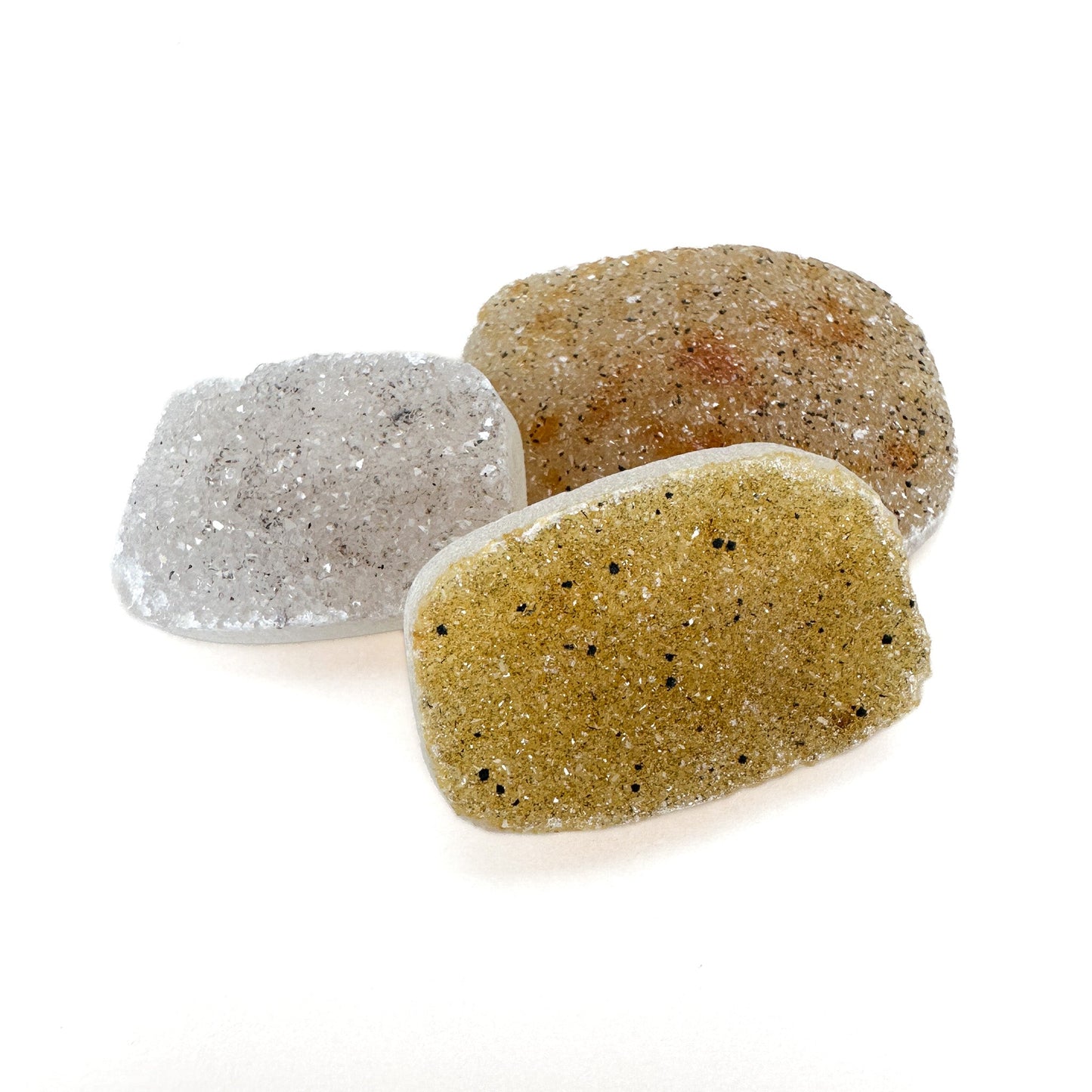 Druzy Agate Flat Rectangle Long Drill Focal Bead - 1 pc. (P2288)-The Bead Gallery Honolulu