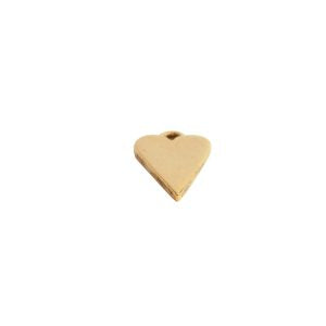 Elongated Heart Small Plated Charm (2 Color Options) - 1 pc. (M1958)-The Bead Gallery Honolulu