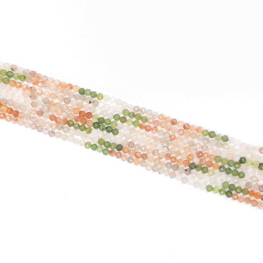 Enchanted Forest Mixed Gemstone 3.5mm Faceted Round Bead - 7.5" Strand