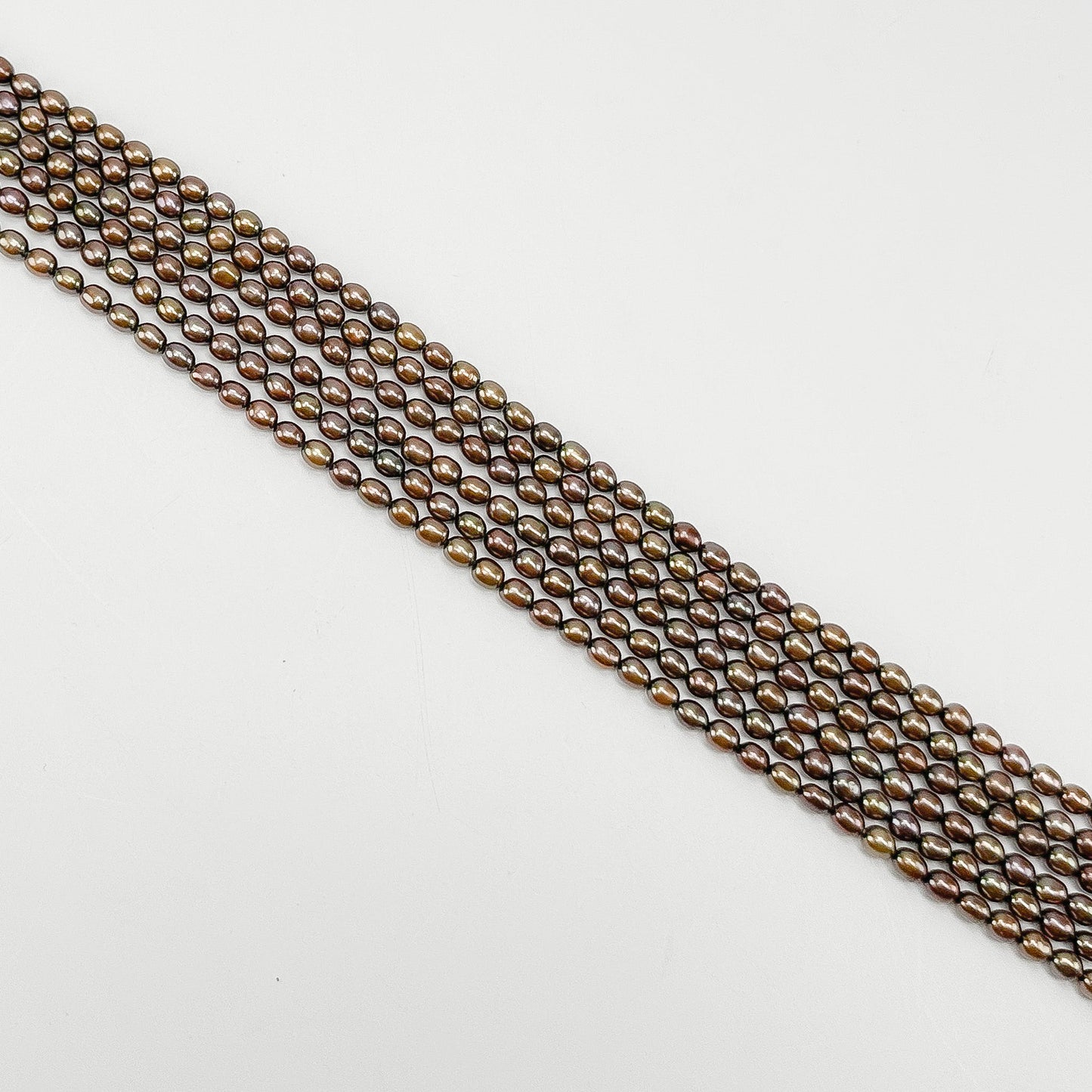 Freshwater Pearl 4-4.5mm Brown Potato Bead - 8" Strand (GEM2269)-The Bead Gallery Honolulu