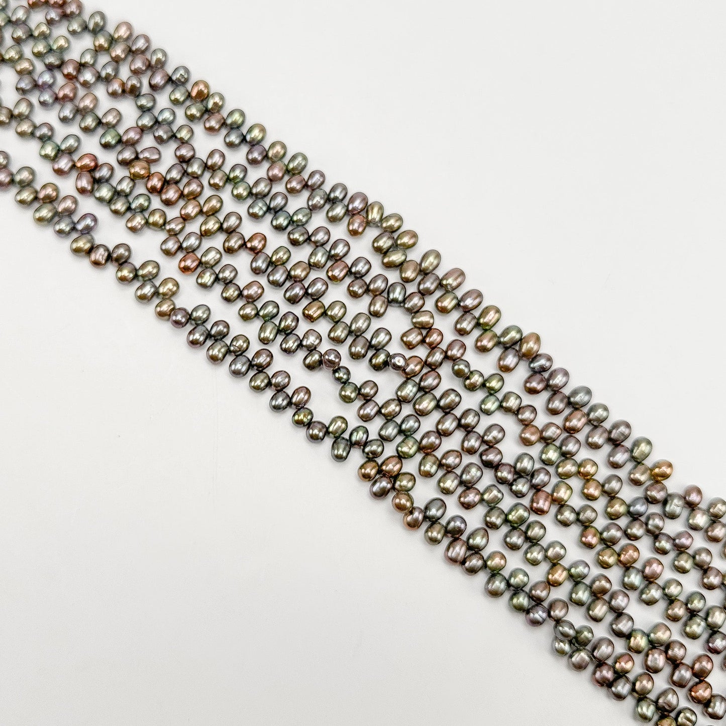 Freshwater Pearl 4-4.5mm Tip Drilled Purple Brown Potato Bead - 8" Strand (GEM2267)-The Bead Gallery Honolulu