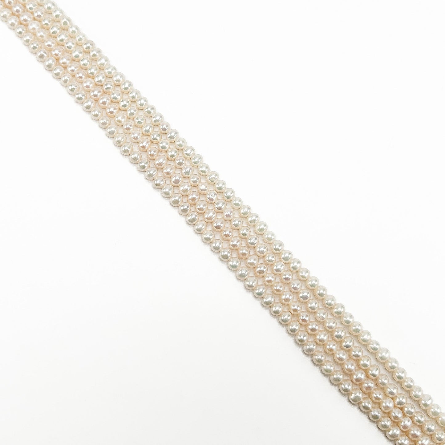 Freshwater Pearl 5mm Ivory Potato Bead - 8" Strand (GEM2211)-The Bead Gallery Honolulu