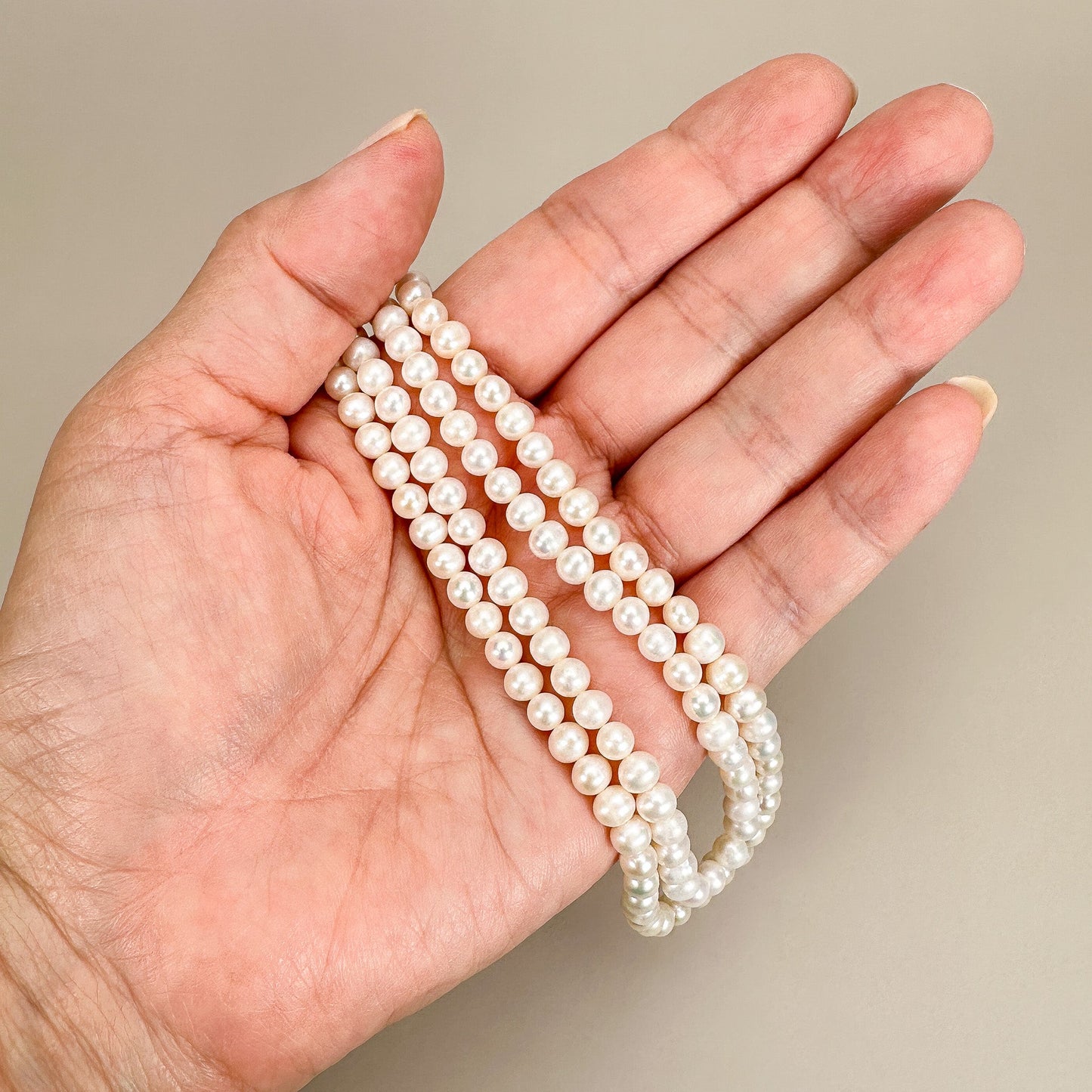 Freshwater Pearl 6.5-7mm White Potato - 16" Strand (GEM1651)-The Bead Gallery Honolulu