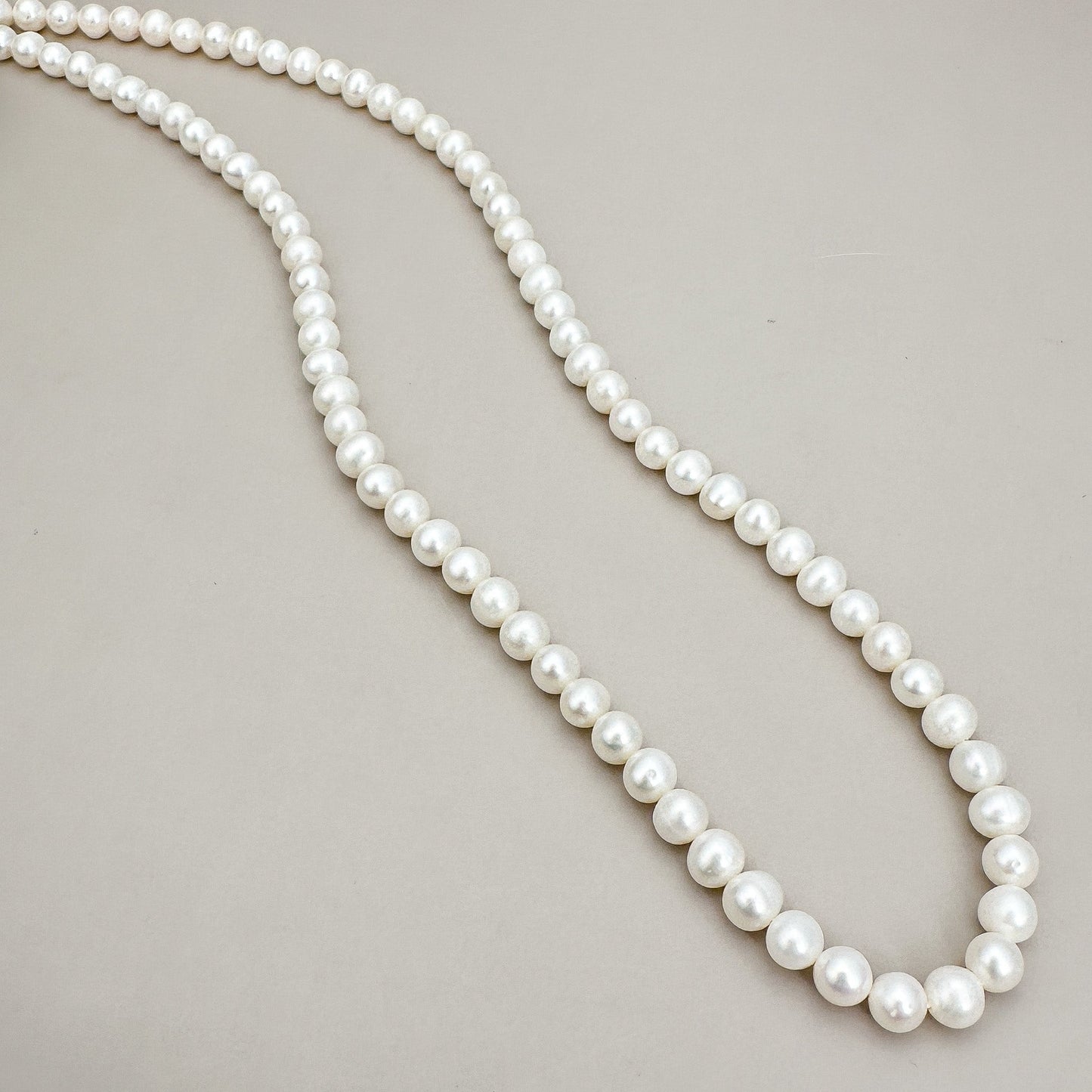 Freshwater Pearl 6.5-7mm White Potato - 16" Strand (GEM1651)-The Bead Gallery Honolulu