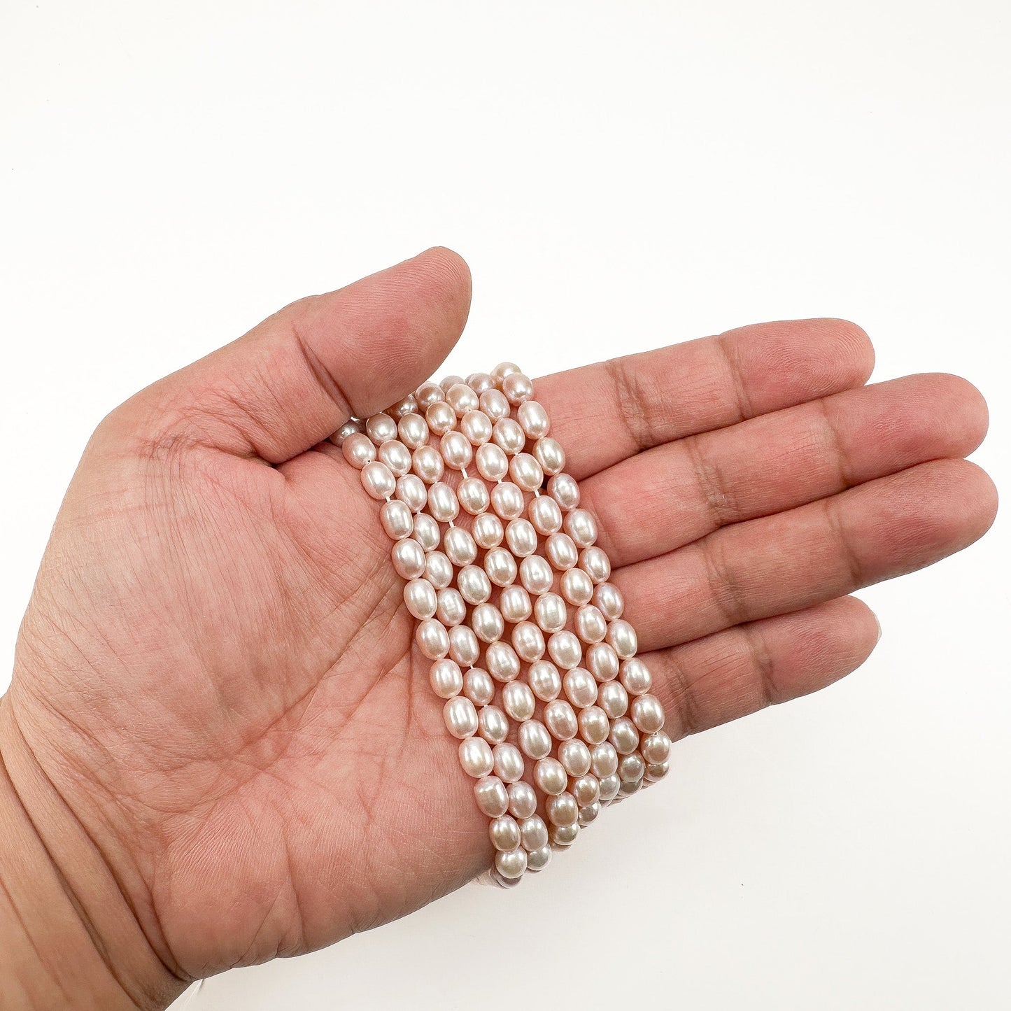 Freshwater Pearl 7mm Pink Potato Bead - 8" Strand (GEM2243)-The Bead Gallery Honolulu