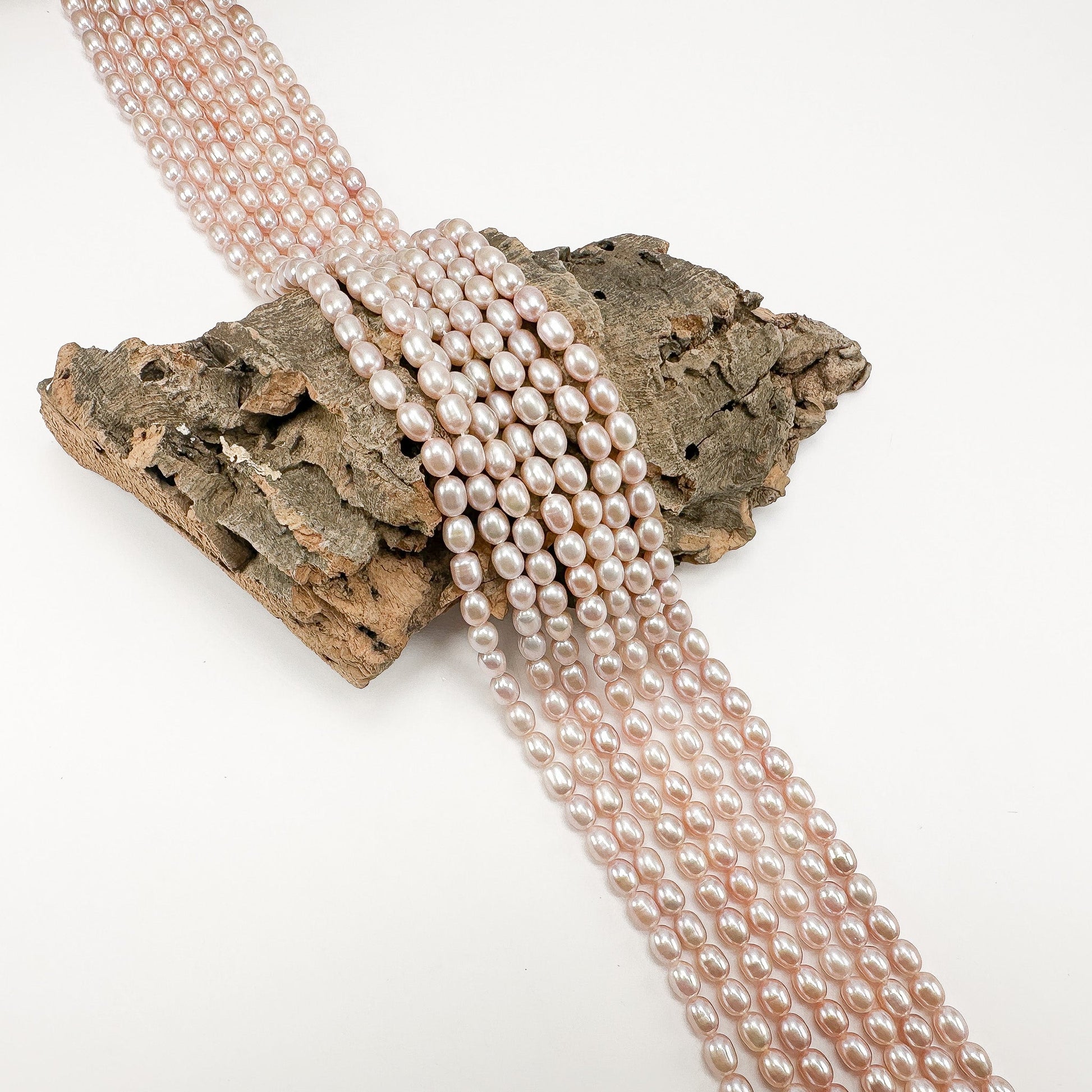 Freshwater Pearl 7mm Pink Potato Bead - 8" Strand (GEM2243)-The Bead Gallery Honolulu