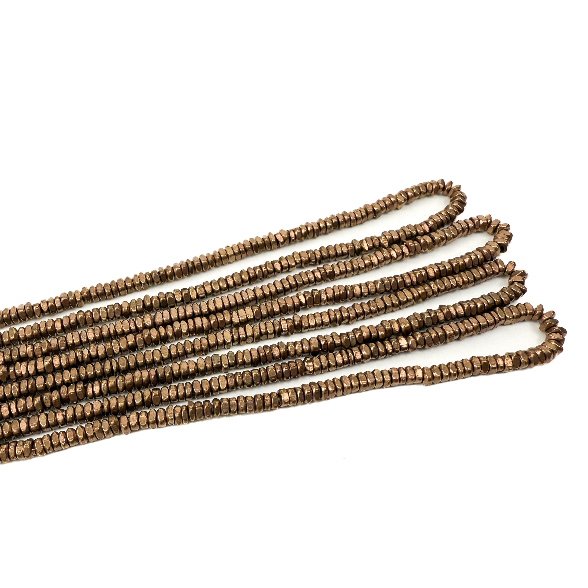 3mm Rustic Square Spacer Bead - 12" Strand (GEM1606)-The Bead Gallery Honolulu