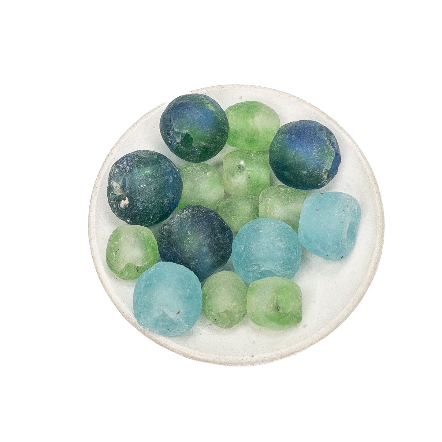 Hanauma Bay Rustic African Recycled Glass Bead Mix - 15 pcs.