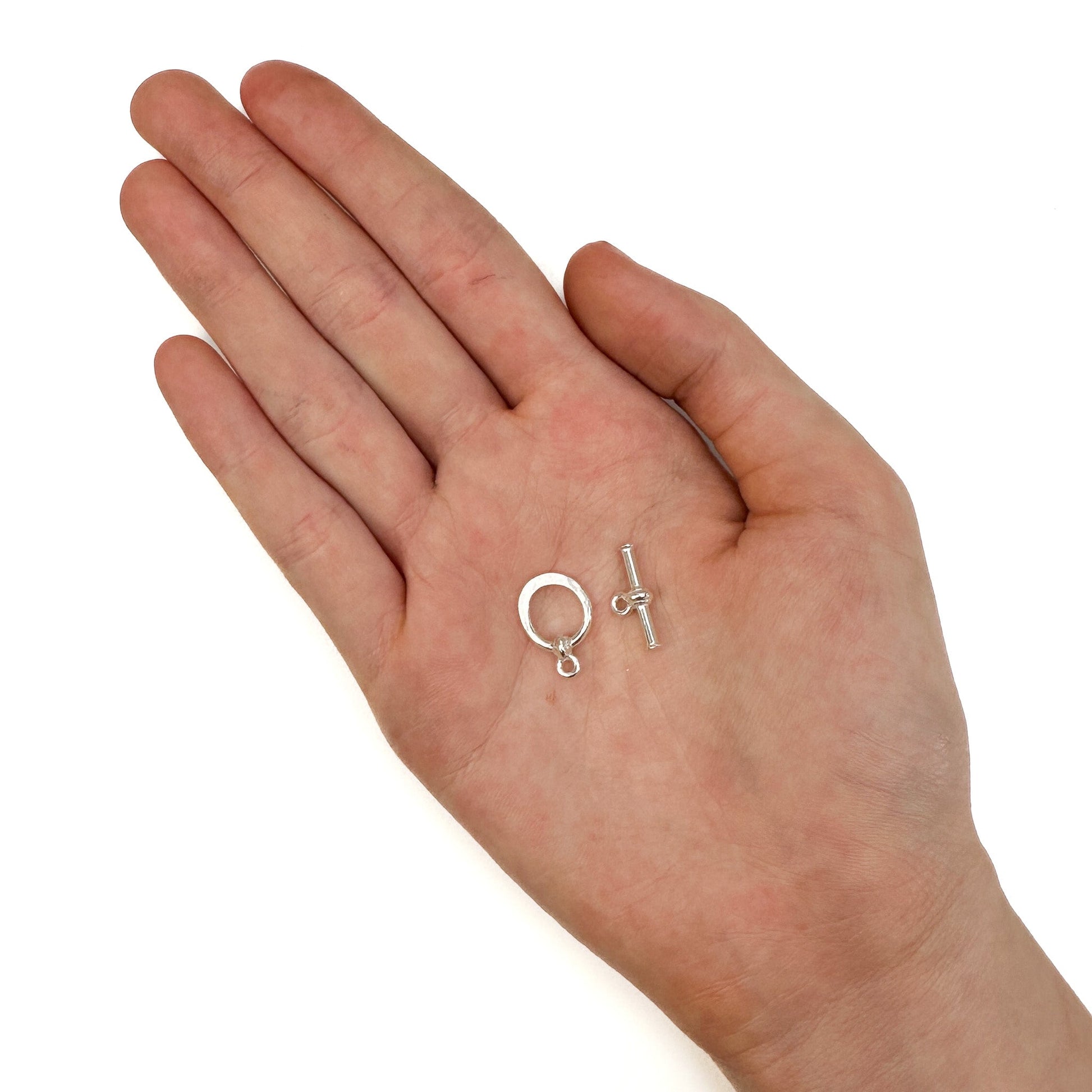 Hand Hammered Toggle (Sterling Silver) - 1 set-The Bead Gallery Honolulu