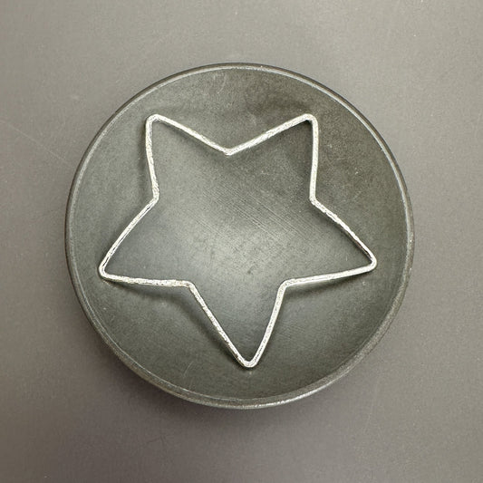Handmade Pure Silver Star Pendant 48mm - Hammered Finish, Artisan Crafted, Silver Star Charm for Jewelry Making - 1 pc. (M1931)-The Bead Gallery Honolulu
