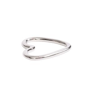 Heart 24x22mm Plated Brass Hoop Charm (2 Metal Options) - 1 pc. (M1970)-The Bead Gallery Honolulu
