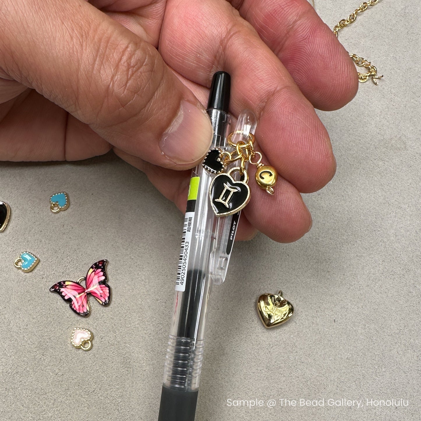 Heart with Zodiac Constellation 12x14.5mm Enamel Charm - 1 pc. (M1946)-The Bead Gallery Honolulu