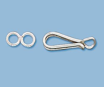 Hook & Eye Clasp (Sterling Silver) - 1 set-The Bead Gallery Honolulu