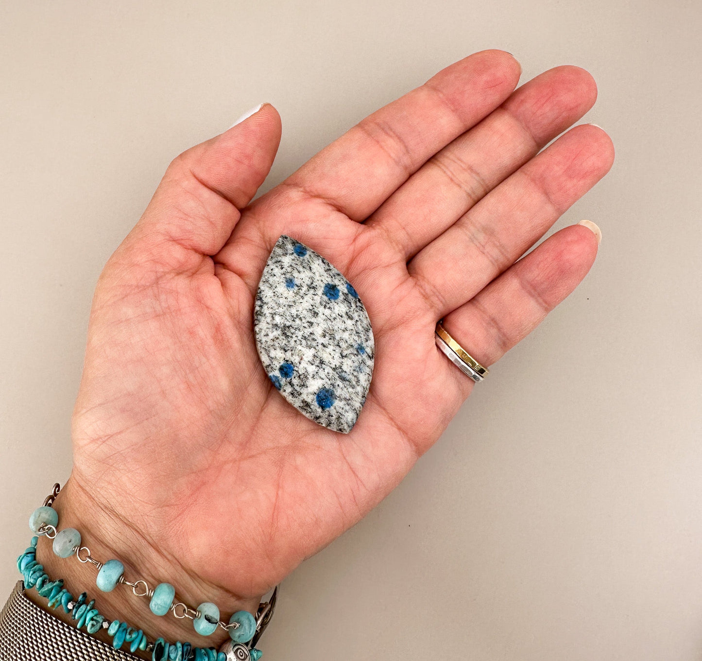 k2 granite; large; smooth; leaf; tip-drilled; focal; pendant-The Bead Gallery Honolulu