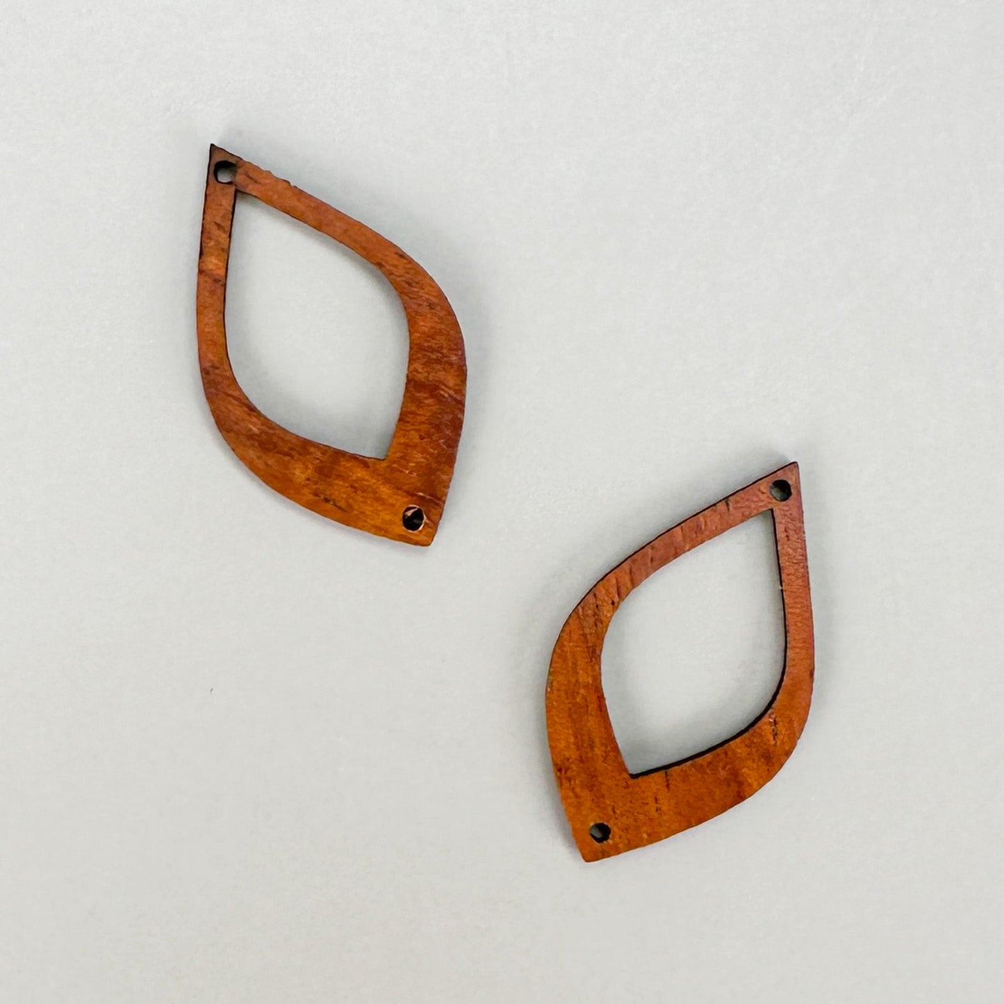 Koa Flame Frame Charm - 1 pc. (P3208)-The Bead Gallery Honolulu