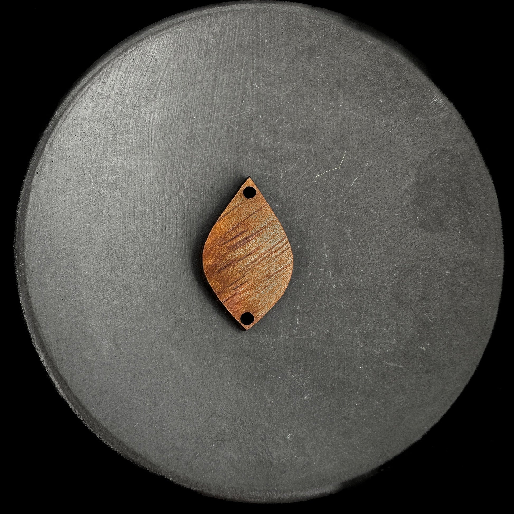 Koa Flame Link Charm - 1 pc. (P3209)-The Bead Gallery Honolulu