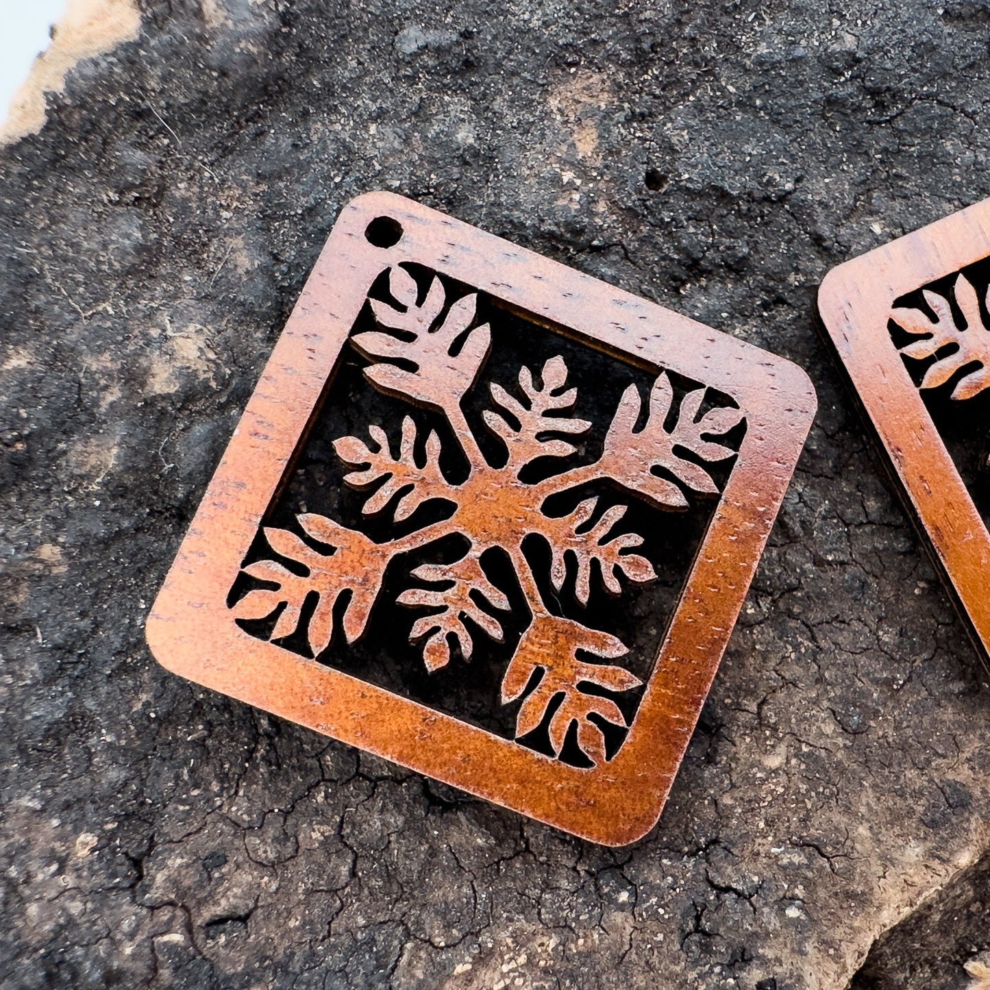 Koa Ulu Breadfruit Charm - 1 pc. (P559)-The Bead Gallery Honolulu