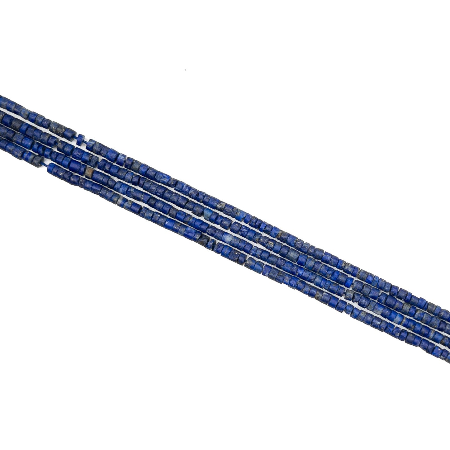 Lapis Semi-Matte Rustic 3mm Heishi Bead - 7.5" Strand
