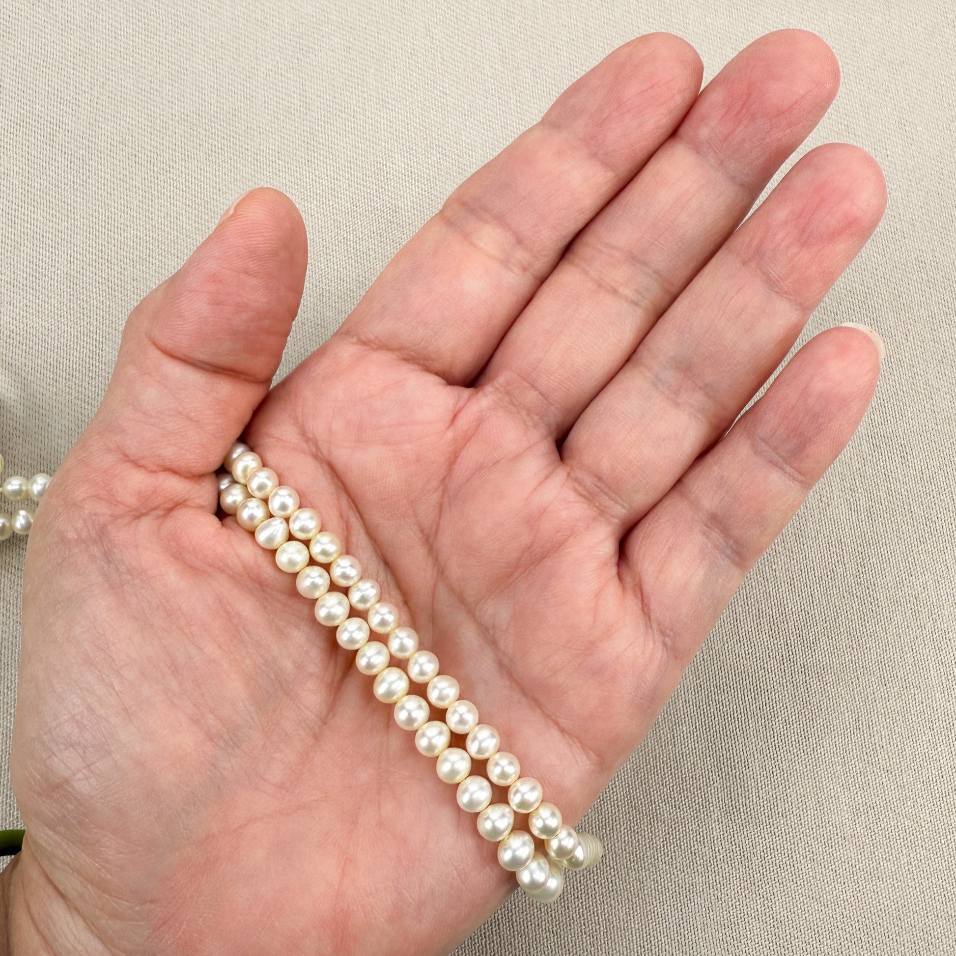 Light Lemon 5mm Potato Freshwater Pearl - 7.5" Strand (GEM530)-The Bead Gallery Honolulu