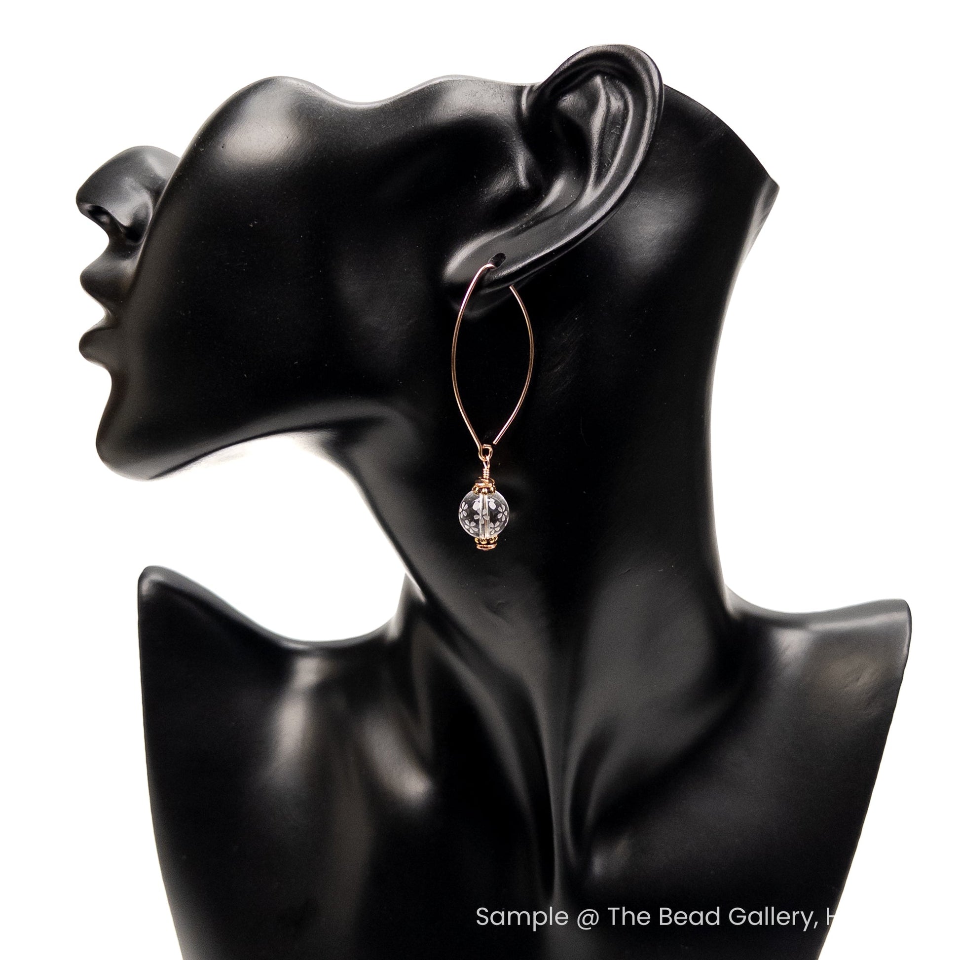 Long Leaf Earwire (3 Metal Options) - 1 Pair-The Bead Gallery Honolulu