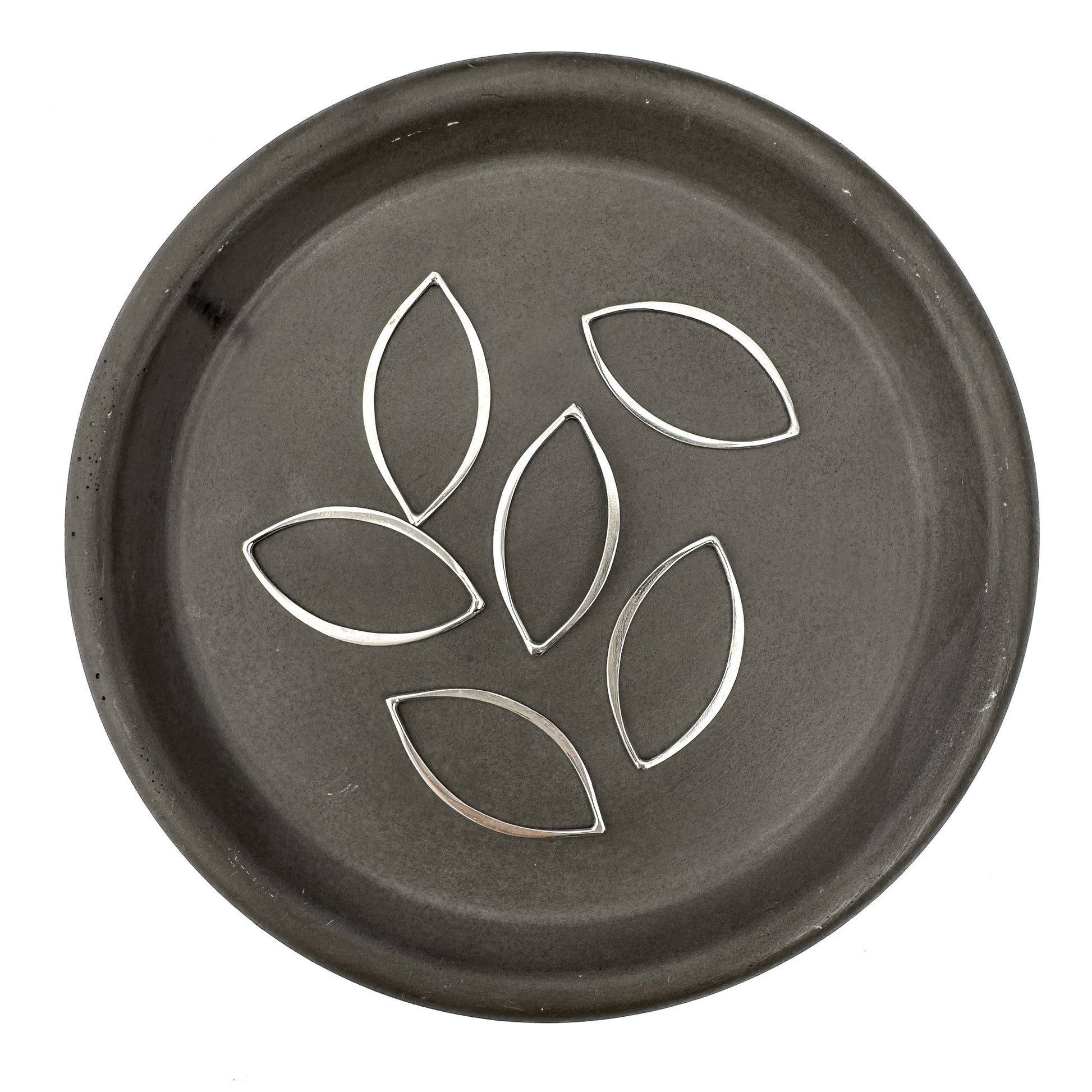 Marquise Shaped Sterling Silver Open Frame Link - 1 pc. (M1989)-The Bead Gallery Honolulu