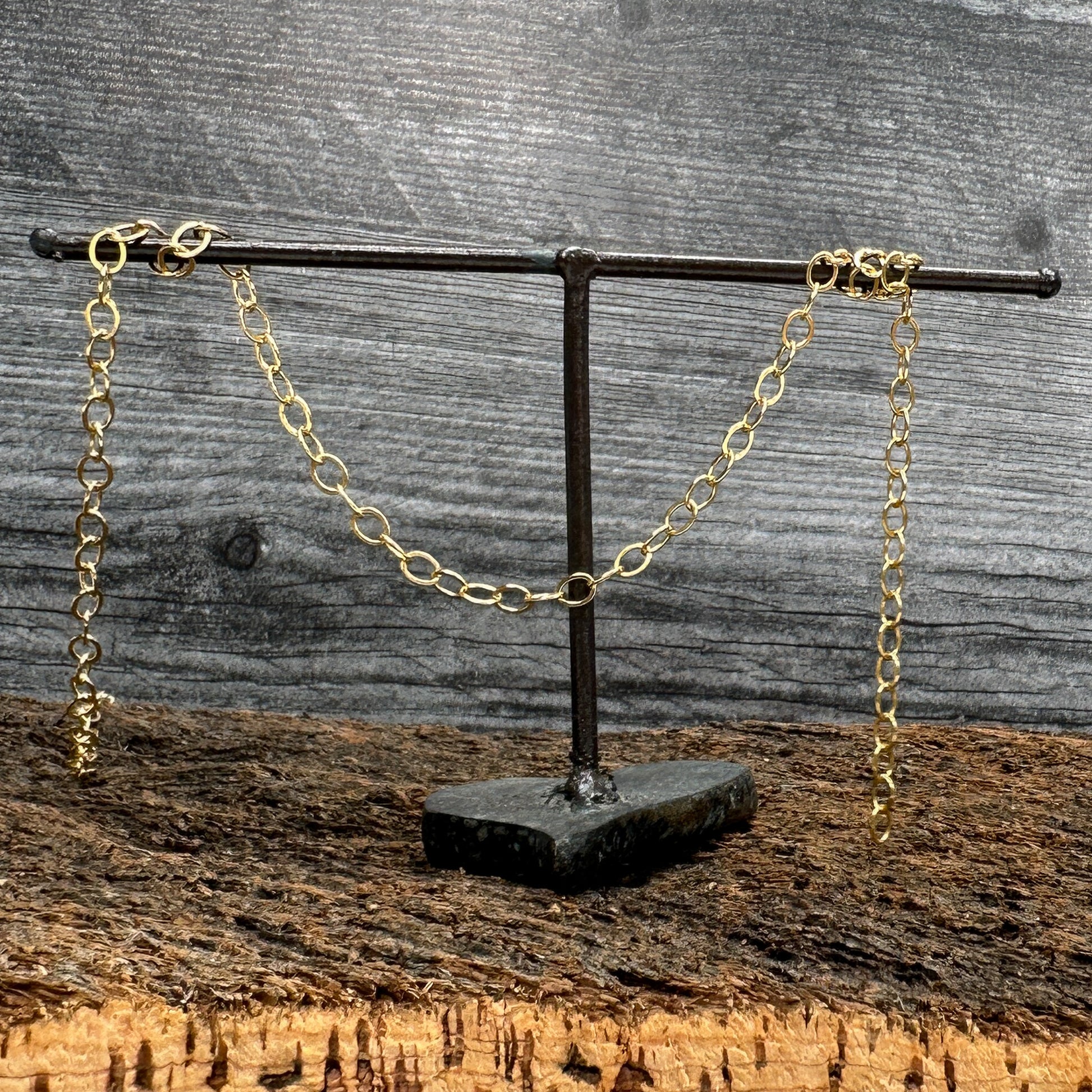 Medium Flat Cable Chain - Gold Fill (6 in/CH264)-The Bead Gallery Honolulu