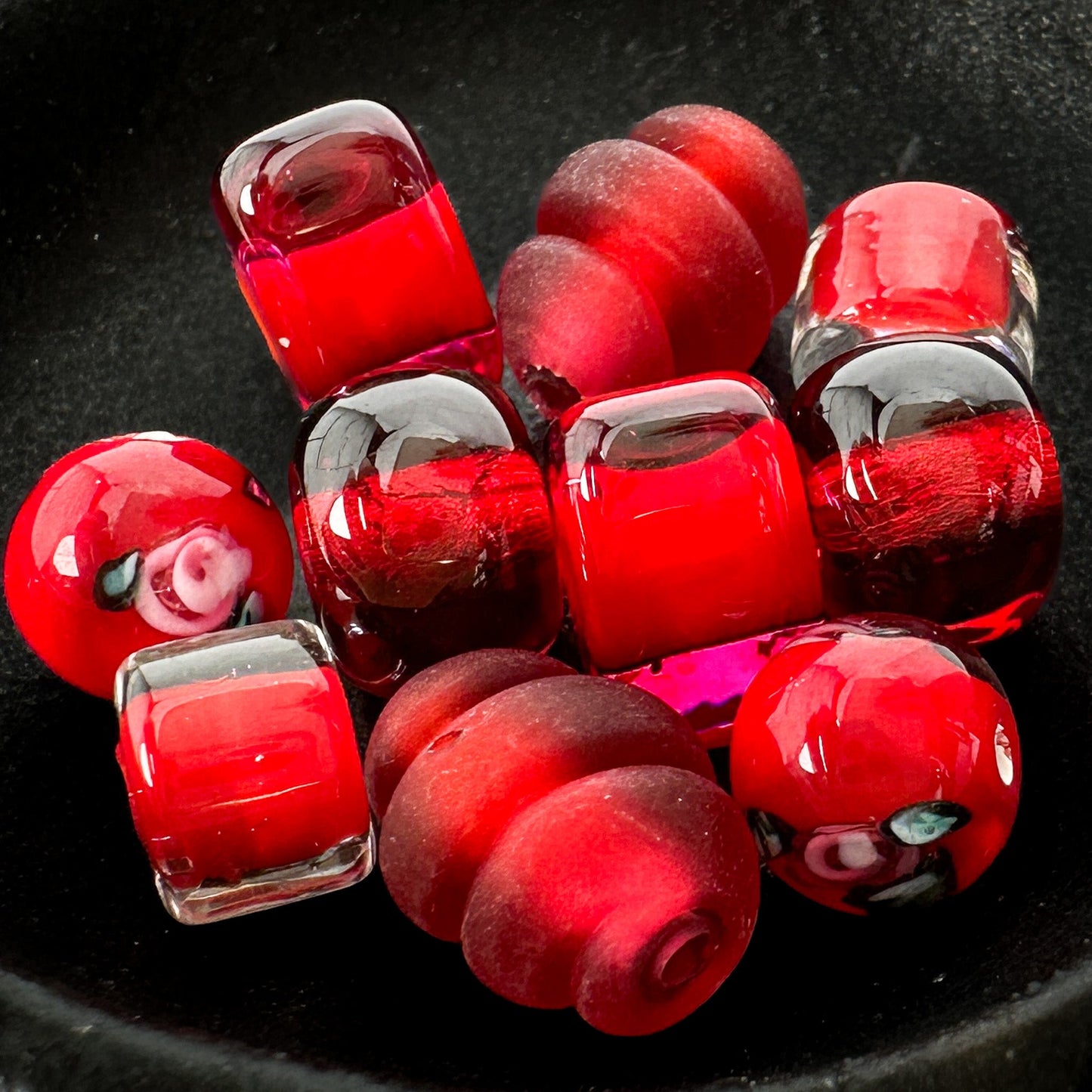 Mostly Monochrome Czech Lampwork Glass Bead Summertime Mix (11 Options Available) - 10 pcs.-The Bead Gallery Honolulu