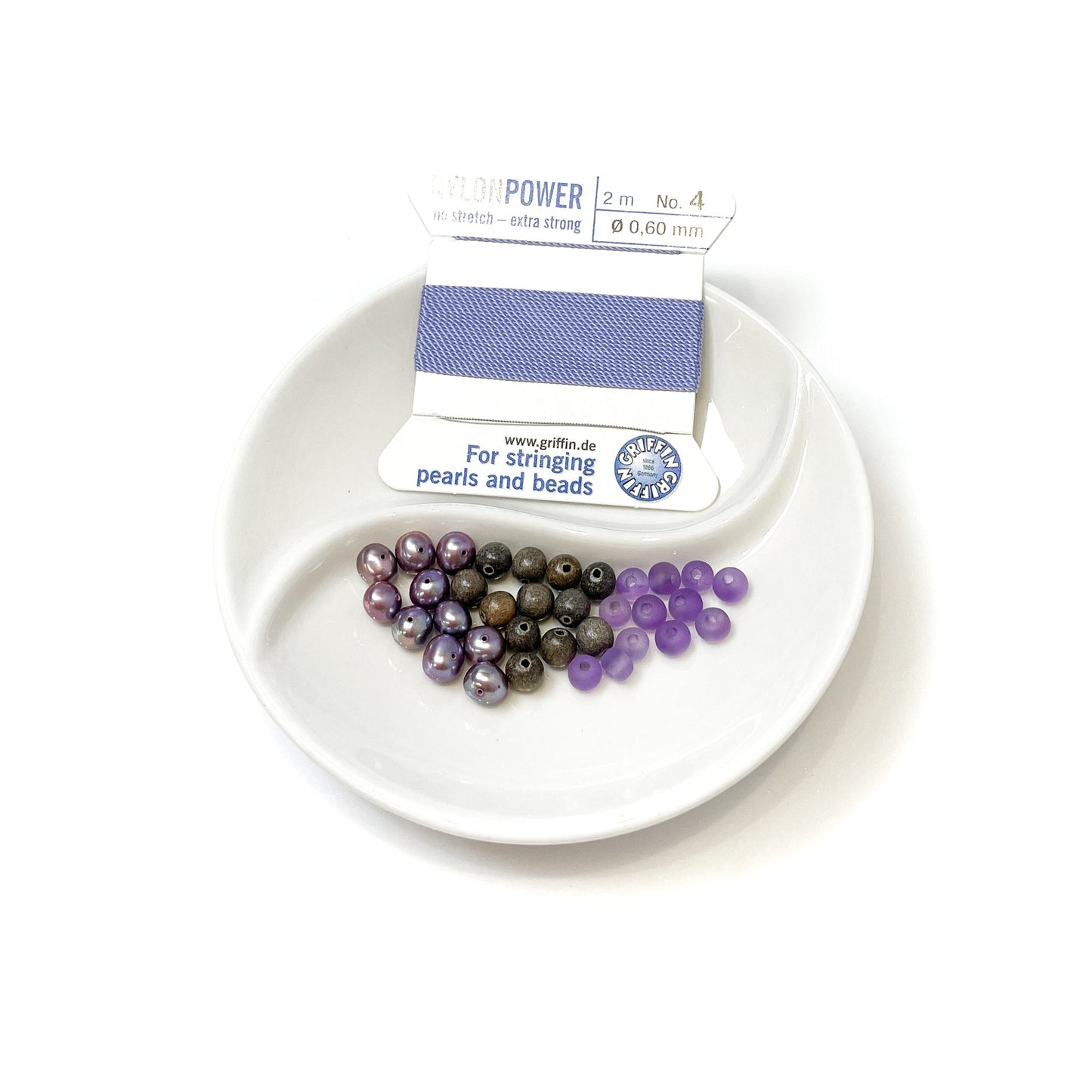 Nature Bracelet - Amethyst with Lilac Thread