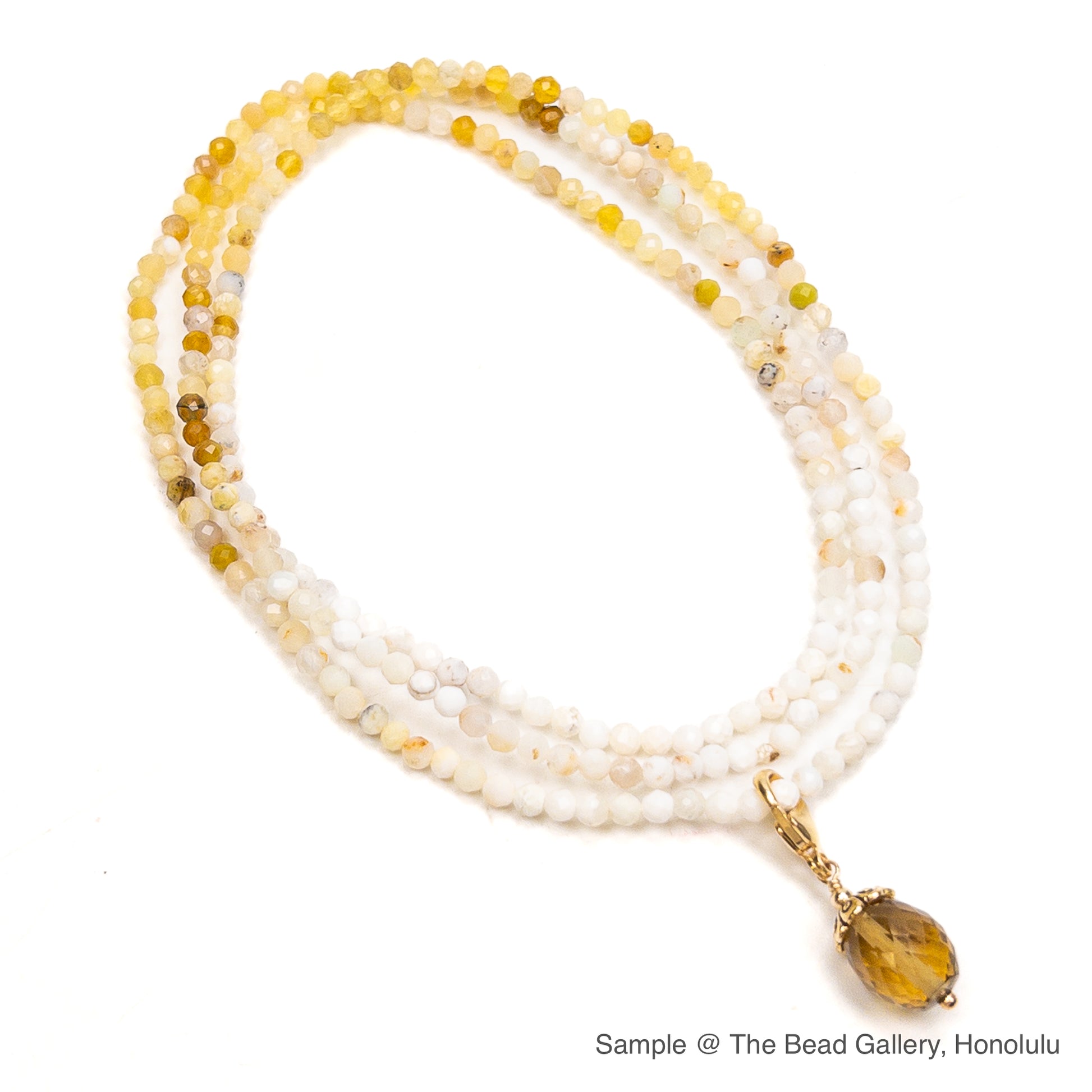 Opal 3.5mm Faceted Round Bead - 7.5" Strand (GEM1936)-The Bead Gallery Honolulu